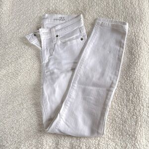 J.Crew Lookout High Rise Crop Jeans in White Size 25